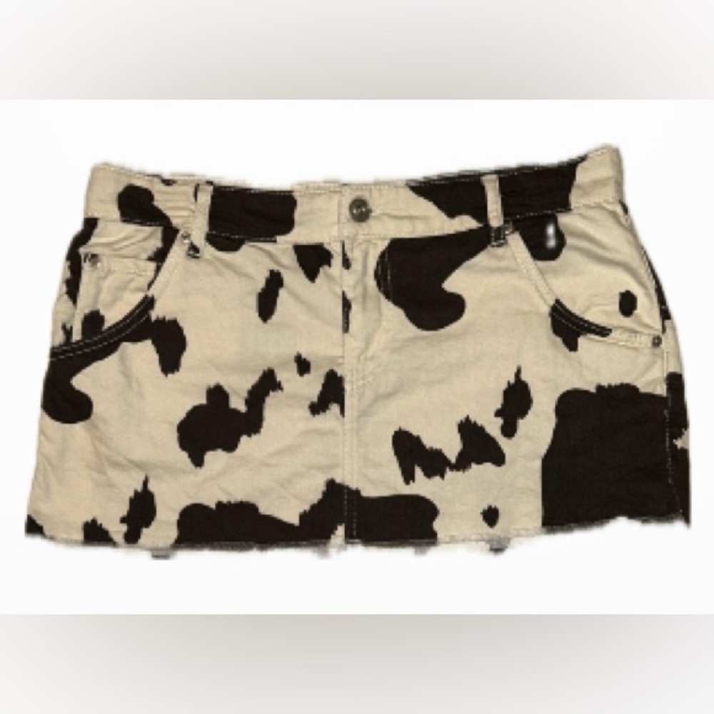 BDG Urban Outfitters Cow Print Mini Skirt Size L